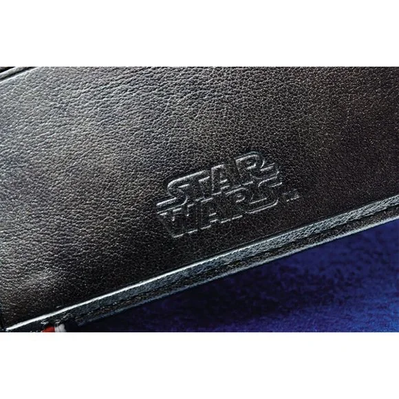 S.T. Dupont Line D Star Wars ST180250 Black Leather Men 6 CC Bifold Wallet